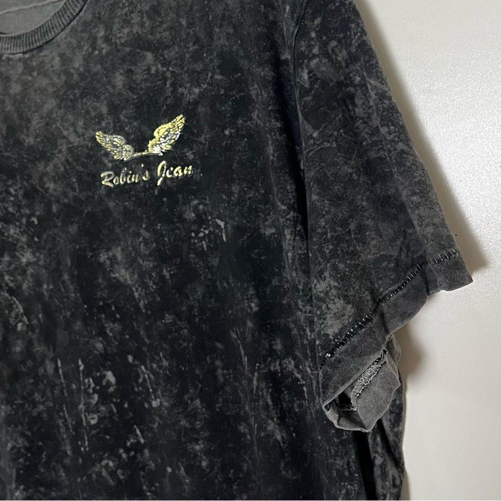 Vintage Y2K Robin’s Jean Threadbare T-Shirt Motorcycle Club LA Graphic Black 2XL - Picture 3 of 13